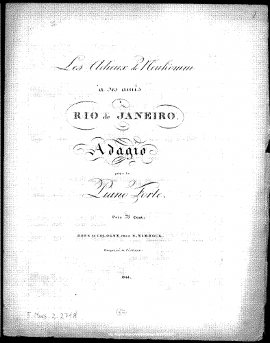 Neukomm - Adagio in E-flat major 'Les adieux' - Score