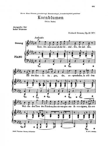 Strauss - Mädchenblumen - Score