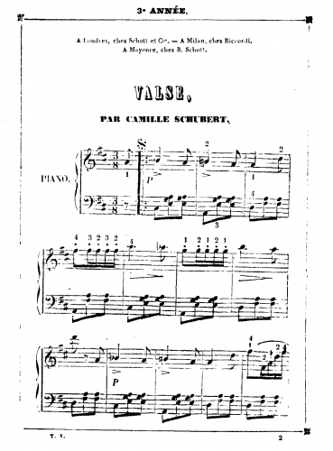 Schubert - Valse - Score