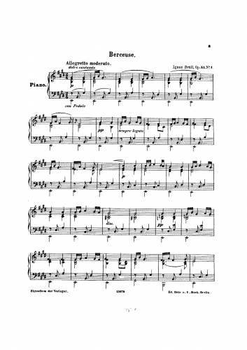Brüll - 3 Piano Pieces, Op. 51 - Score