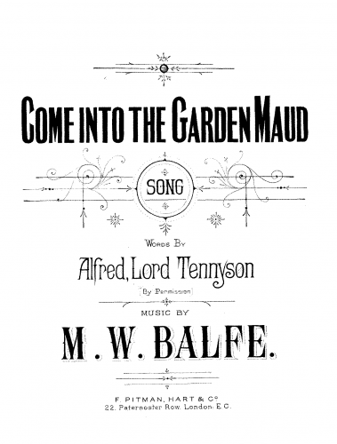 Balfe - Come Into the Garden Maud - Score