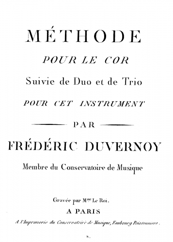 Duvernoy - Méthode pour le Cor - Complete Text
