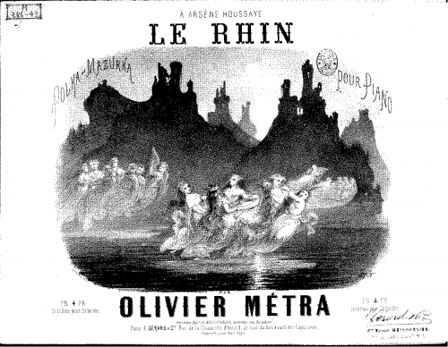 Métra - Le Rhin - For Piano - Score