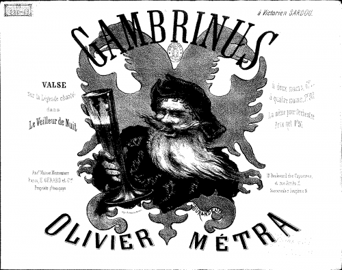 Métra - Gambrinus (Le roi Gambrinus) - For Piano - Score