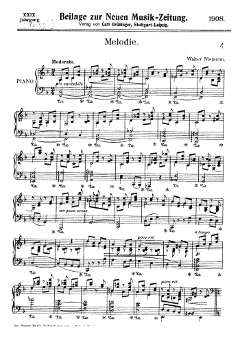 Niemann - Melodie - Score