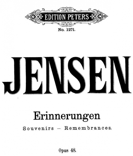 Jensen - Erinnerungen - Piano Score - Score