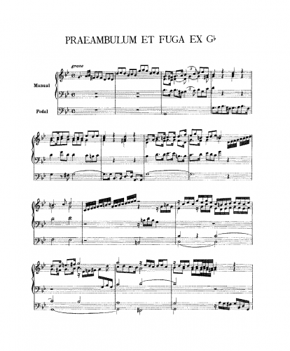 Lübeck - Preambulum and Fugue in G minor - Score