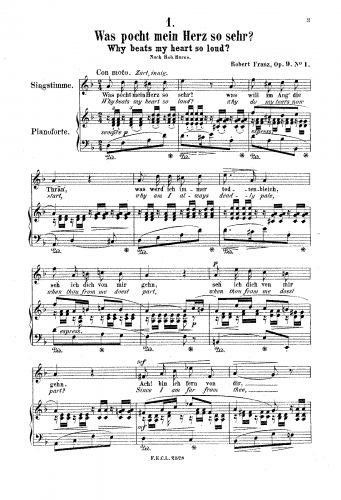 Franz - 6 Gesänge, Op. 9 - Score