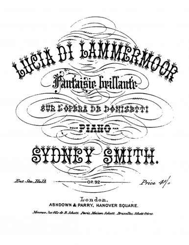 Smith - Fantaisie brillante No. 2 on 'Lucia di Lammermoor' - Score