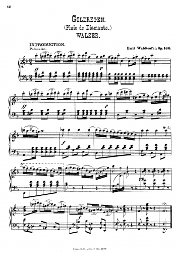 Waldteufel - Pluie de Diamants - For Piano solo - Score