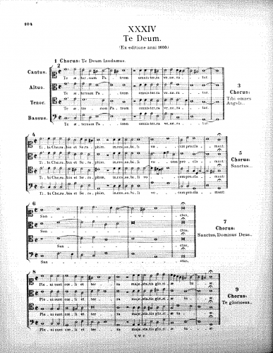 Victoria - Te Deum laudamus - Score