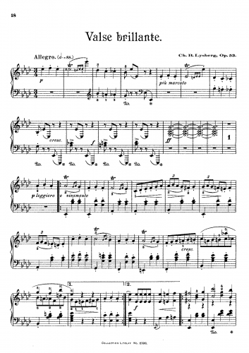 Bovy-Lysberg - Valse brillante, Op. 53 - Score