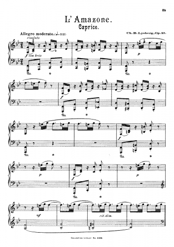 Bovy-Lysberg - L'Amazone, Op. 57 - Score