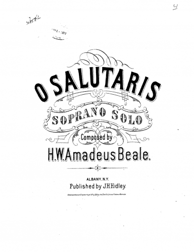 Beale - O Salutaris - Score