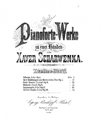 Scharwenka - Scherzo, Op. 4 - Score
