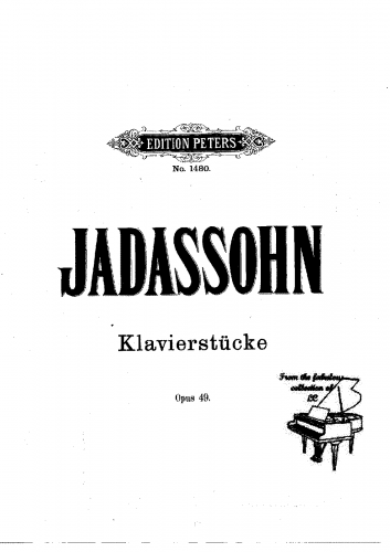 Jadassohn - 6 Piano Pieces - Score