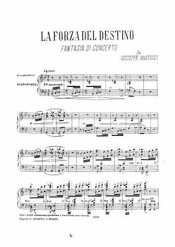 Martucci - Fantasia on Verdi's 'La Forza del Destino' - Score