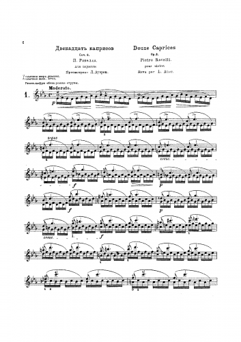 Rovelli - 12 Caprices - Violin Part
