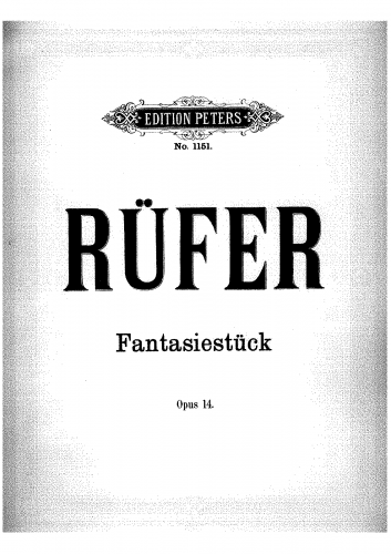 Rüfer - Fantasiestück - Score