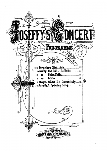 Pergolesi - Tre giorni son che Nina - For Piano solo (Joseffy) - Score