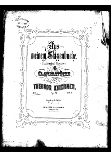 Kirchner - Aus meinem Skizzenbuch, Op. 29 (Heft 1) - Score