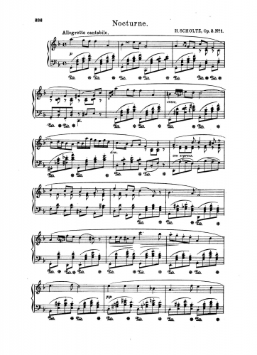 Scholtz - 2 Klavierstücke - 1. Nocturne in F major