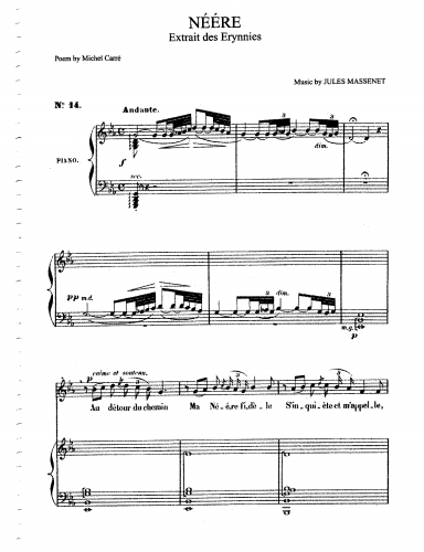 Massenet - Néére - Score