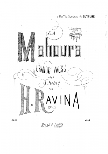 Ravina - La Mahoura - Grande Valse - Score