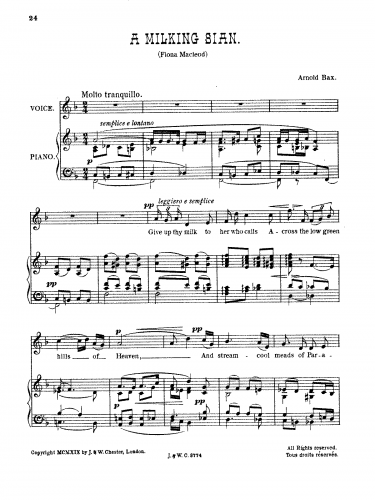 Bax - A Milking Sian - Score
