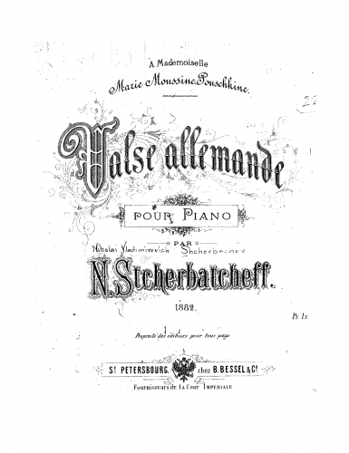 Shcherbachyov - Valse allemande - Score