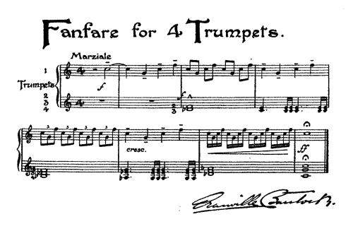 Bantock - Fanfare for 4 Trumpets - Score