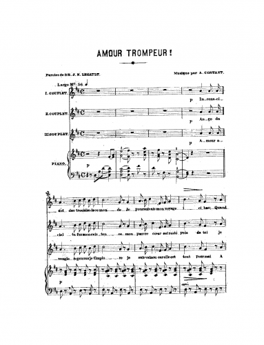 Contant - Amour Trompeur : Romance - Score