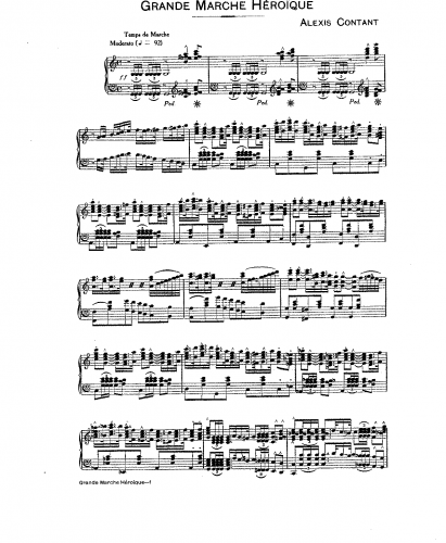Contant - Les Alliés - For Piano solo - Score