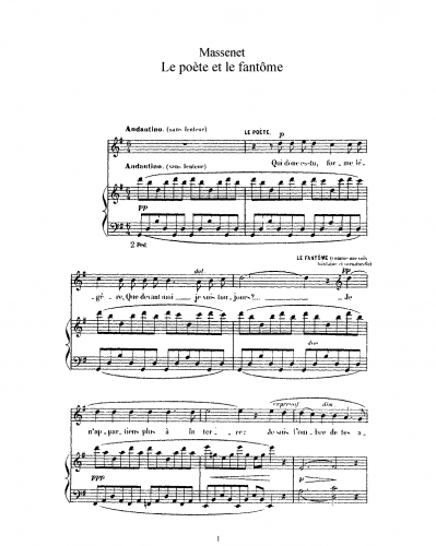 Massenet - Le poète et le fantôme