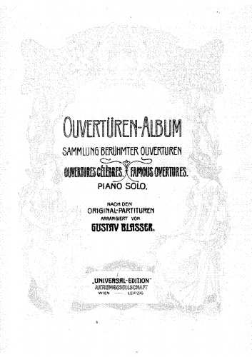 Hérold - Zampa, ou La fiancée de marbre - Overture For Piano solo (Blasser) - Piano score