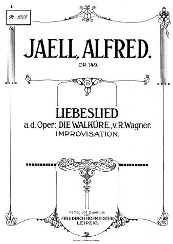Jaëll - Love song from Wagner's 'Die Walküre', Op. 149 - Score