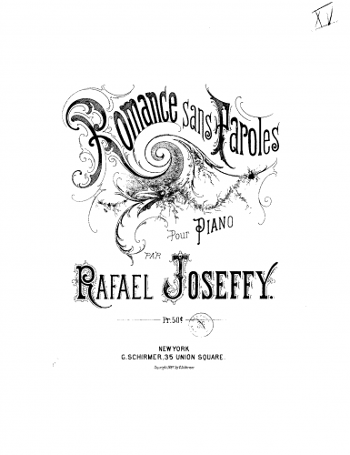 Joseffy - Romance sans Paroles - Score