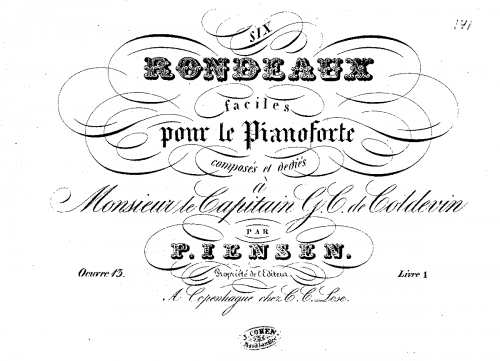 Jensen - 6 Rondeaux Faciles, Op. 13 - Score