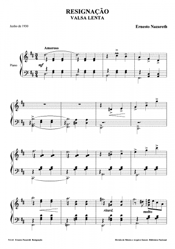 Nazareth - Resignacao - Score