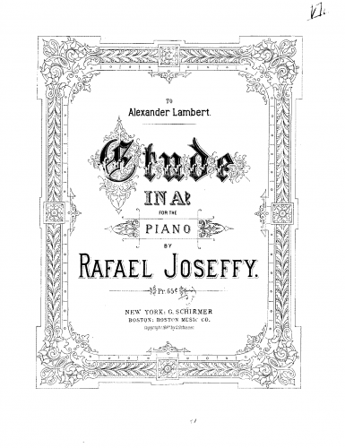 Joseffy - Etude in A-flat - Score