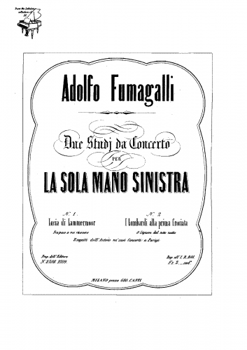 Fumagalli - 2 Concert Studies for the Left Hand Alone - 1. Concert Study on ''Lucia di Lammermoor''