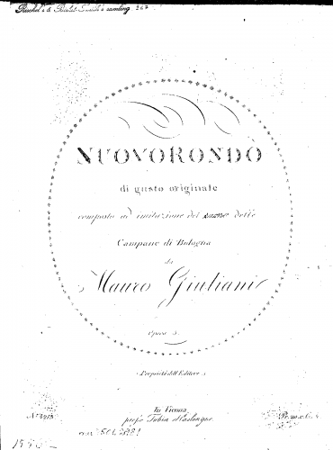 Giuliani - Rondo Nouveau, Op. 5 - Score