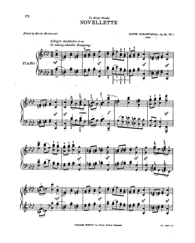 Scharwenka - 2 Piano Pieces, Op. 22 - No. 1: Novelette