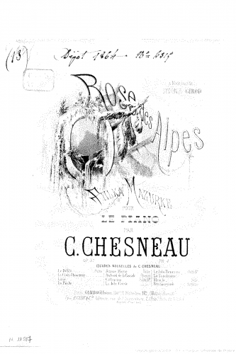 Chesneau - Rose des Alpes, Op. 31 - Score
