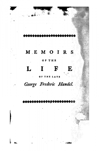 Mainwaring - Memoirs of the Life of the Late George Frederic Handel - Complete Book