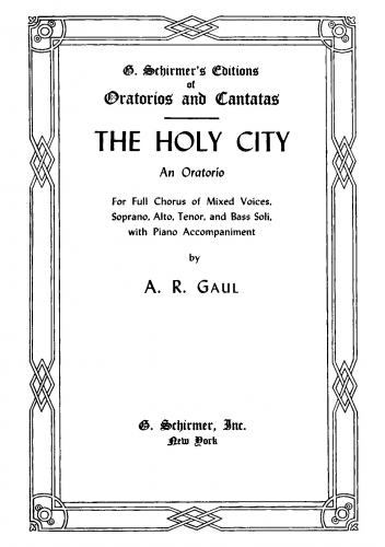 Gaul - The Holy City - Vocal Score - Score