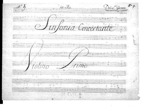 Gossec - Sinfonia concertante - Violins I (incomplete)