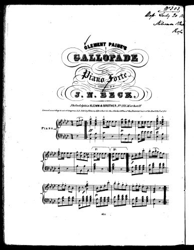 Beck - Clement Paine's Gallopade - Score
