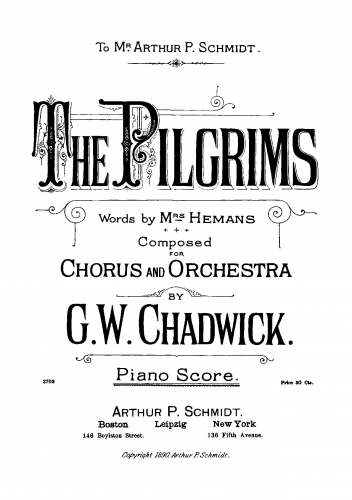 Chadwick - The Pilgrims - Vocal Score - Score