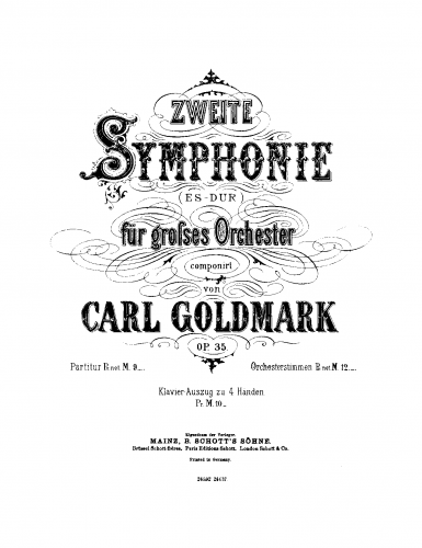 Goldmark - Symphony No. 2 - Score
